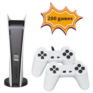 8-Bit Retro Video Game Console with 200 Classic Games, Dual Wired Controllers, and AV Output - GS5 Mini Games Station