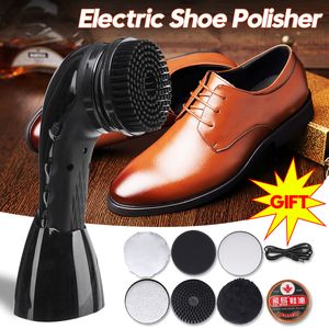Annan hushållning Organisation Electric Shoe Polisher Portable Handheld Automatisk läderborstvårdsanordning Rengöringsverktyg Batteriförsörjning 230714