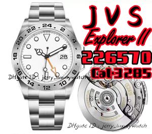 JVS 226570 GM Explorer II Luxury Men's Watch 3285自動メカニカルムーブメント904Lステンレス鋼42mmスーパーラミナス、ゼロ修理速度サファイアクリスタルミラー1