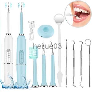 Teeth Whitening Ultrasonic Electric Sonic Dental Scaler Stain Tartar Calculus Remover Teeth Whitening Cleaning Waterproof Electric Toothbrush x0714