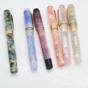 Fountain Pens Kaigelu 316 Celluloid Pen fiine nib ef美しい大理石オレンジパターンインクライティングオフィスビジネス230713