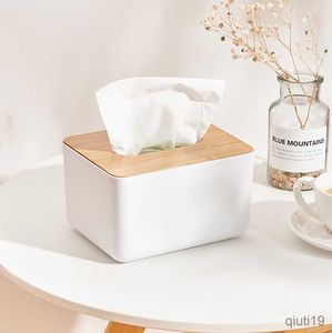 Tissue Boxes Napkins Napkin Boxes Holder Paper Box Home Car Tissue Paper Dispenser With Cover Paper Storage Decorative Box Wooden Bamboo Container R230714