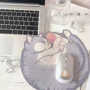 Cartoon Sleeping Cat Thicked Mouse Pad Gaming Keyboard Mouse Mat för bärbar datornotbok Gamer Pad Anti-Slip Gummi Desk Pads