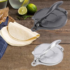 Bakning av konditoriverktyg Diy Manual Corn Tortillas Pressing Aluminium Alloy Dumpling Skin Maker Tool Lång handtag Fällbart för Crepe Waffle 230714