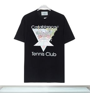 Футболка Rhude Casablanc Mens Designer Rude футболка рубашки для мужчин негабаритная футболка Tee Tee 100% хлопчатобу