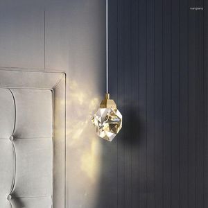 Lampy wiszące nordyckie kreatywne kryształowe światło LED Lights Light