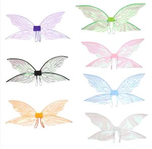 Fairy Clear Wings for Girls Dress Up Party Sparkling Butterfly Sheer Wing Angel Halloween Cosplay Costumes Toy