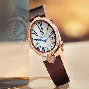 Kobiet zegarki Roco Luksusowe wysokiej jakości wysokiej jakości owalne kobiety kwarcowe zegarek skórzany wodoodporny za 230714