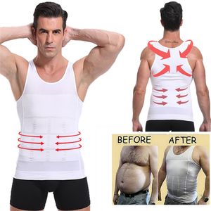 Men's Tank Tops Slimming Body Shapewear Corset Vest Shirt Compression Abdomen Tummy Belly Control Slim Waist Cincher Underwear Sports 230713