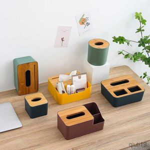 Tissue Boxes Napkins Tissue Box Wooden Lid Toilet Paper Storage Box Solid Wood Napkin Holder Simple and Elegant Car Tissue Paper With bamboo cover R230714