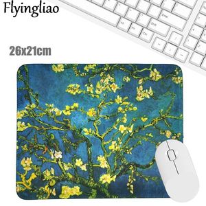 Van Gogh Almond Tree Mouse Pad Desk Pad Laptop Mouse Mat for Office PC Computer Keyboardかわいいマウスパッド非滑りラバー