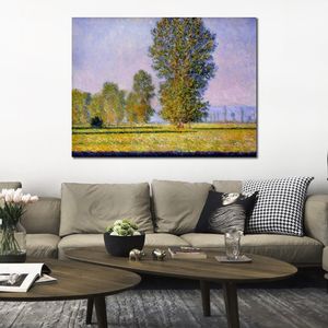 Ручная нарисованная текстурированная пейзаж холста с фигурами Гиверни Клод Моне рисовать натюрморт