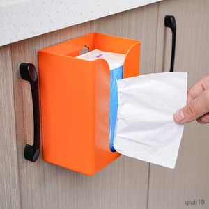 Tissue Boxes Napkins Tissues Box Kitchen Under Cabinet Wall Mounted Napkin Cover Organization Holder Household Washroom Organizer White R230714