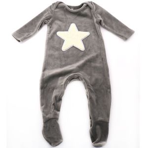 Roupas combinando para família Macio Meninas Menino macacão de veludo bebê 0 12 meses crianças Estrela pijama casual Inverno Menina Roupas mangas compridas macacões pés 230713