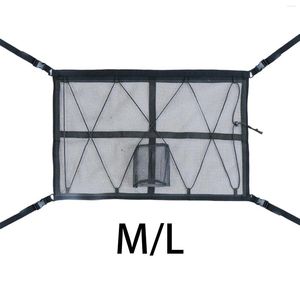 Car Organizer Ceiling Cargo Net Double Layer Interior With Zipper Tents For