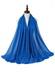 Cachecóis Verão Luxo Elegante Feminino Lenço de Seda Envoltório de Praia Xale Chiffon Brilhante Protetor Solar Bandana Hijab Mujer Cachecol Pareo Foulard