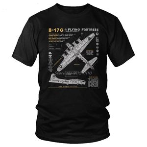 Kamizelki Vintage B17 Flytress Fortress Spitfire Tshirt Men Cotton Fighter Samolot Tee WW2 War Pilot Short Sleeve Aircraft Airplane Thirt