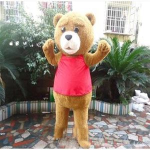 Traje de mascote adulto de ursinho de pelúcia direto da fábrica para dia dos namorados dia de ação de graças natal fantasia de mascote de halloween 300k