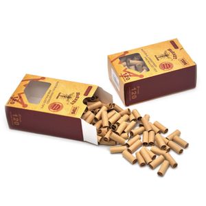 7mm Beyaz Kahverengi M-Tip Önde Haddelenmiş Uç Doğal Rafine Başlangıç ​​Önceden Rulo Sigara Filtresi Haddeleme Kağıtları İpuçları El Yapımı Sigara 120 PCS/Kutu Sigara Aksesuarları