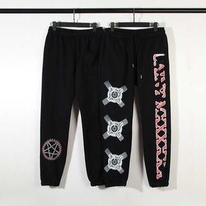 Aynı kapüşonlu erkekler ve kadınlar Kanyeeey Hellstar Europe ve Amerika Birleşik Devletleri Niş Retro Hip Hop Patlamalı Göz Topları Eski Sıradan Pantolonlar Erkek Spor Sweatpants