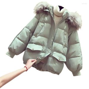 Women's Trench Coats 2023 Down Cotton Coat Women Autumn Winter Short Loose Jacket Korean Version Add Thick Bread Clothes Female Parker