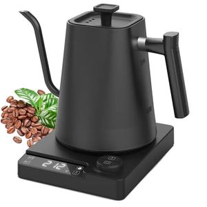 Bollitore elettrico a collo di cigno 1pc, bollitore elettrico con display, spegnimento automatico, bollitore per caffè Controllo della temperatura Caldaia per acqua calda, Pentola elettrica a riscaldamento rapido