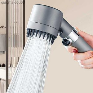 3 Modes Shower Head Adjustable High Pressure Water Saving Shower One-Key Stop Water Massage Shower Head with Filter Element L230704