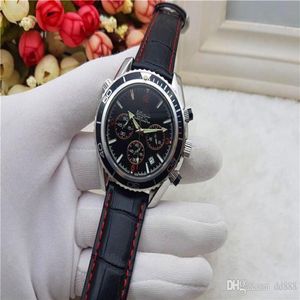 Tutti i sottoquadranti Lavoro tempo libero Uomo donna Acciaio inossidabile Orologi da polso al quarzo Cronometro Orologio Top relogies per uomo relojes 256S