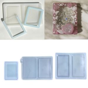 Colares pingente de silicone molde geometria espelho areia movediça moldura epóxi para diy resina artesanato decorativo jóias fazendo suprimentos