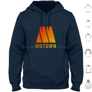 Hoodies masculinos Motown Records-Logo manga longa Records Logo Vinil Label Music Soul Marvin Northern Cool