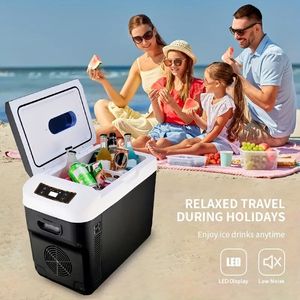 Mini Fridge 8 Liter,AC/DC Portable Thermoelectric Cooler And Warmer Refrigerators For Skincare, Beverage, Food, Home, Office And Car