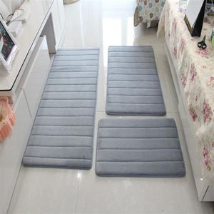 3st. Set Memory Foam Bath Mat Rug Modern Floor Anti-Silp Badrumsmattor matta matta matta Badrum Toliet Mat Tapete Alfombras224m