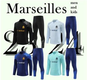 kids soccer tracksuits MILIK PAYET Marseilles survetement 22 23 24 fottball Training suit veste maillot de foot Olympique OM tracksuit football jogging