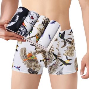 Underpants U-convex Shorts Panties Large Size Men Briefs Breathable Mid-rise High Elastic Men's Seamless Ink Style Irregular U