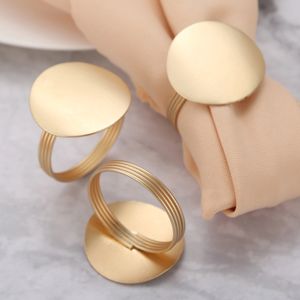 Napkin Rings 6 Pcs Simple Round Metal Napkin Rings Napkin Holder Plum Gold Napkin Towel Ring el Dinner Table Decoration for Wedding Party 230714