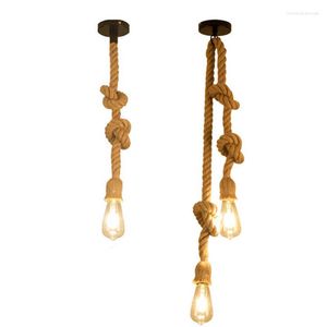 Chandeliers Rope Industrial Chandelier Vintage Retro Loft Hanging Lamp For Living Room Kitchen Home Light Fixtures Decor