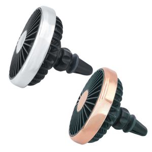 Electric Fans Creative Lighting Small Fan Air Outlet USB Plug-in Cooling Fan för bilrotatation Hastighet Wind Car Airvent Fan