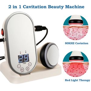 Massageador facial 2 em 1 80 khz cavitação ultrassônica máquina de perda de peso ultrassom massagem corporal gordura reduzir ferramenta de emagrecimento terapia led com espelho 230714
