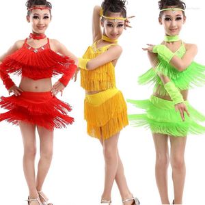 Gym Kleidung Moderne Mädchen Latin Dance Kleid Für Mädchen Samba Ballsaal Tanzen Wettbewerb Dancewear Kinder Kid Kostüme