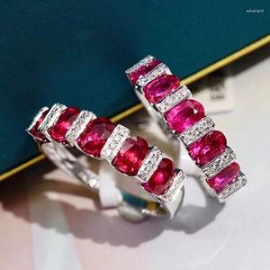 Wedding Rings Personalized Fashion Design Rose Pink Zirconia Exchange Surrounding Ring Ladies Dinner Party Elegant Jewelry KYRA01772