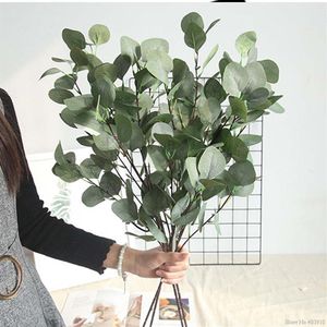 人工グリーングラス植物プラスチック製の偽の花シミュレーションユーカリの葉のブーケホームガーデンショップテーブル装飾お金254T