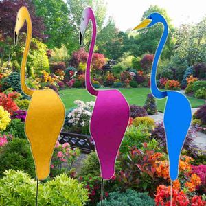 Gartendekorationen, Garten, Flamingo, Schwan, skurriler dynamischer Vogel, leichte Schaukelbrise, automatischer Wirbelvogel, kreative Schaukelverzierung, Außendekoration, L230715