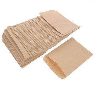 Embalagem para presente 100 unidades Saco de papel kraft Armazenamento de arroz Envelopes pequenos Vintage Bolsas portáteis Sacos para armazenamento de milho Embalagem Jardim