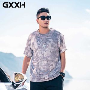 T-shirty męskie Gxxh ponadgabarytowe T Shirt Men Summer 2023 Streetwear HARAJUKU TOPS Poliestrowa Tabela krótkiego rękawu T-shirt plus rozmiar xxl-7xl L230715