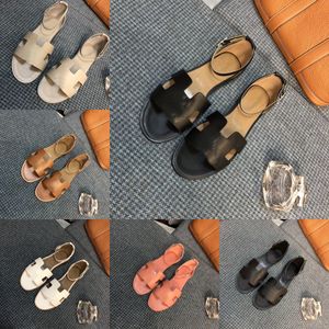 Tasarımcı Sandalet Bir Kayış Kadın Ayakkabıları Seyahat Düz Sandalet Plajı Roman Ayakkabı Köklü Açık Ayak Ayak Sandalet Katırları Kutu Boyutu 35-42