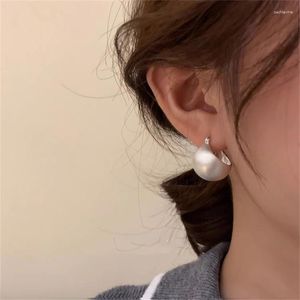 Hoopörhängen S925 Silver Needle Piercing Earring for Women Girls Party Wedding Jewelry EH1230