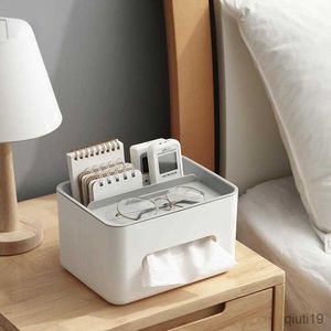 Vävnadslådor servetter Tissue Box Servikarhållare Remote Control Storage Desk Organizer Office Multifunktionella sundries Ontainer Storage Home R230715