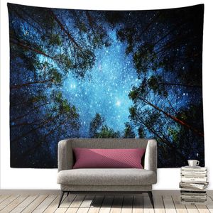 Tapeçarias Dome Cameras SepYue Starry Sky Psychedelic Hanging Natural Luxury Gouache Landscape Trippy Tapestry Art Home Wall Decor Room R230714