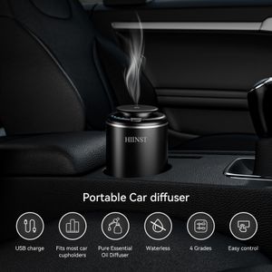 Humidifiers HIINST Luxury USB Rechargeable Aromatherapy Scent Car Air Freshener Machine Waterless Essential Oil Car Aroma Diffuser Product 230714