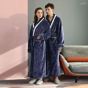 Indumenti da notte da donna Pigiama Set Kimono lungo Plus Size Flanella Autunno Inverno Accappatoio Abito da notte Abbigliamento casual per la casa Coral Fleece